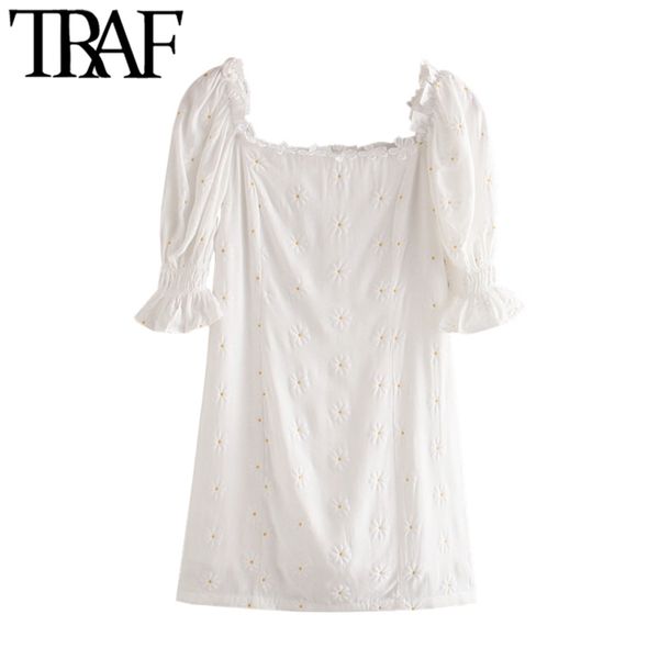 women sweet fashion floral pattern mini dress vintage square collar puff sleeves back zipper female dresses mujer 210507, Black;gray
women sweet fashion floral pattern mini dress vintage square collar puff sleeves back zipper female dresses mujer 210507, Black;gray