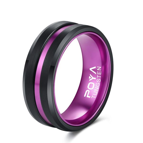 wedding rings 8mm width purple tungsten carbide with aluminum liner interior men's women's band size 6-13, Slivery;golden
wedding rings 8mm width purple tungsten carbide with aluminum liner interior men's women's band size 6-13, Slivery;golden