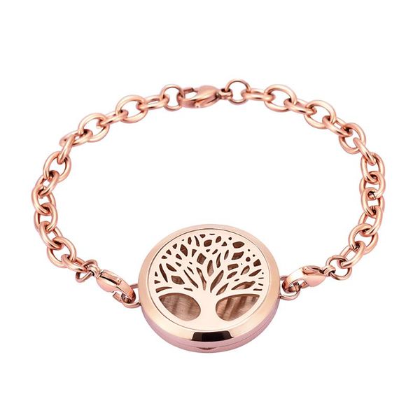 stainless steel tree of live essential oils diffuser perfume 2 pads keepsake bracelet chains, Silver
stainless steel tree of live essential oils diffuser perfume 2 pads keepsake bracelet chains, Silver