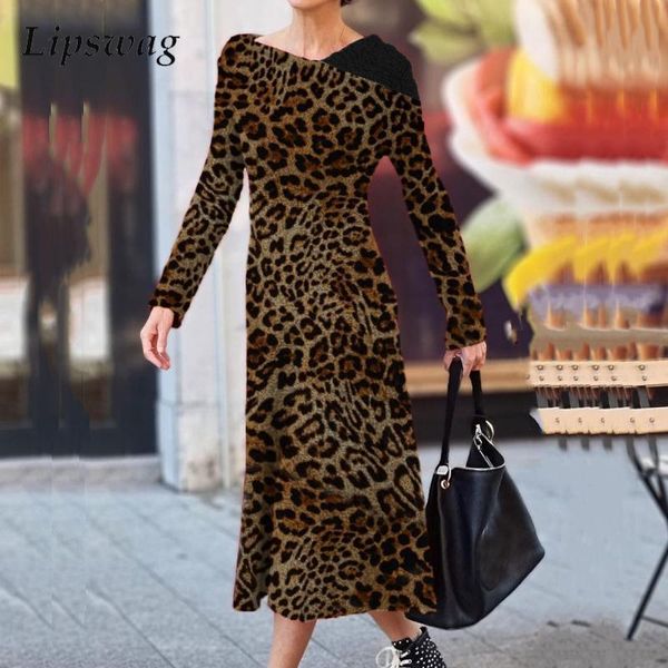 casual dresses autumn retro leopard pattern print long party dress fashion v-neck asymmetric maxi spring women sleeve, Black;gray
casual dresses autumn retro leopard pattern print long party dress fashion v-neck asymmetric maxi spring women sleeve, Black;gray