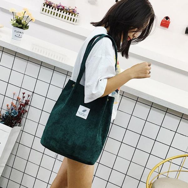 women corduroy shoulder bag reusable foldable shopping bags casual tote female handbag
women corduroy shoulder bag reusable foldable shopping bags casual tote female handbag