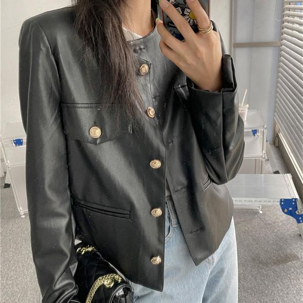 women's leather & faux aibeautyer 2021 autumn outerwear high street wild korean lady short winter jackets, Black
women's leather & faux aibeautyer 2021 autumn outerwear high street wild korean lady short winter jackets, Black