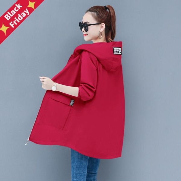 women's jackets 2021 autumn thin windbreaker korean large size loose hooded coat casual female baseball uniform outwear women 6xl y505, Black;brown
women's jackets 2021 autumn thin windbreaker korean large size loose hooded coat casual female baseball uniform outwear women 6xl y505, Black;brown