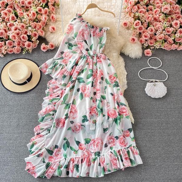 casual dresses uulutonica summer spring floral ruffles lace-up inclined one-shoulder chiffon holiday a-line high waist women female dress, Black;gray
casual dresses uulutonica summer spring floral ruffles lace-up inclined one-shoulder chiffon holiday a-line high waist women female dress, Black;gray