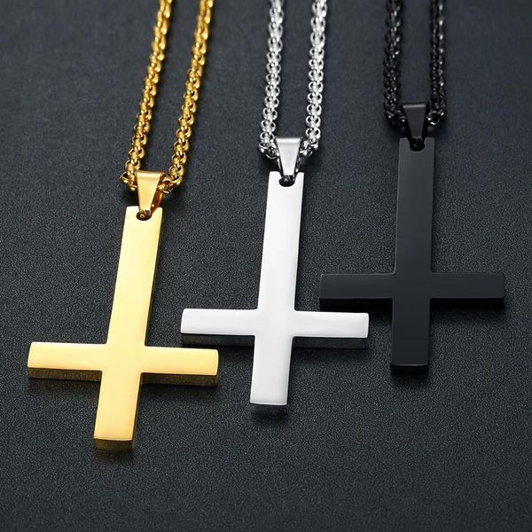 pendant necklaces cool upside down cross stainless steel men pendants chain punk for boyfriend male jewelry creativity gift wholesale, Silver
pendant necklaces cool upside down cross stainless steel men pendants chain punk for boyfriend male jewelry creativity gift wholesale, Silver