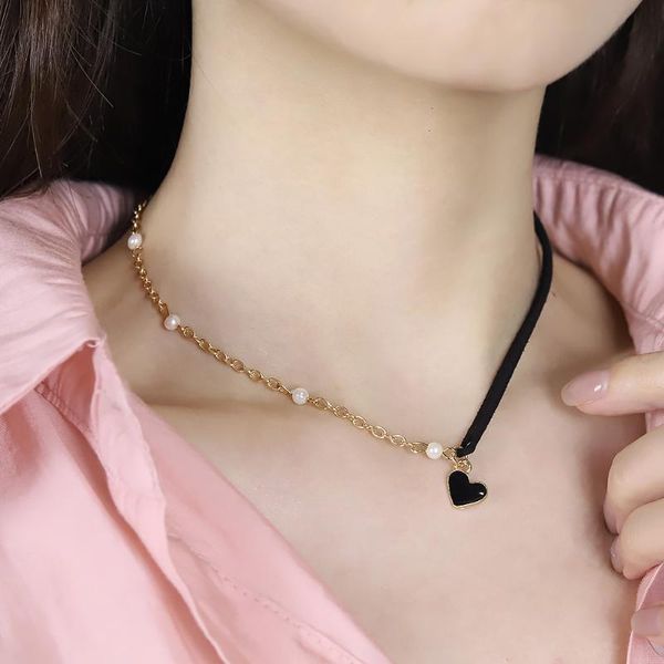 chokers fashion net red design pearl love choker necklace female clavicle chain short neckband temperament gift, Golden;silver
chokers fashion net red design pearl love choker necklace female clavicle chain short neckband temperament gift, Golden;silver