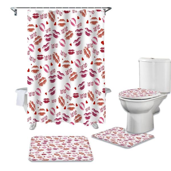 shower curtains composed of lips and letters curtain sets non-slip rugs toilet lid cover bath mat waterproof bathroom
shower curtains composed of lips and letters curtain sets non-slip rugs toilet lid cover bath mat waterproof bathroom