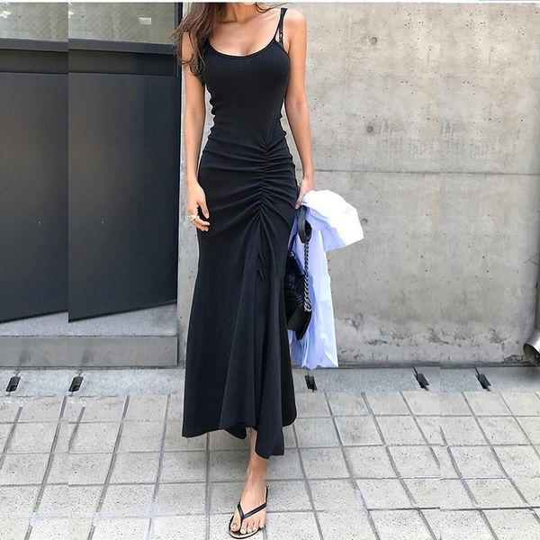 casual dresses women maxi dress summer spaghetti strap bodycon long elegant ladies black trumpet robe vestidos mujer, Black;gray
casual dresses women maxi dress summer spaghetti strap bodycon long elegant ladies black trumpet robe vestidos mujer, Black;gray