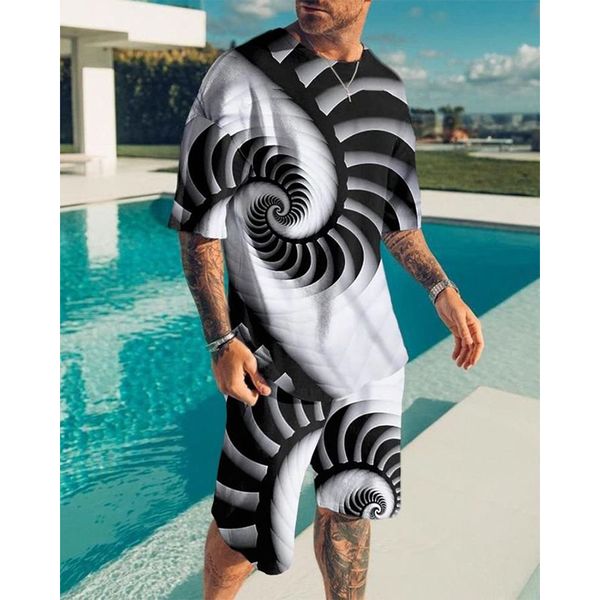 wave circle pattern men's sports suit short-sleeved t-shirt with shorts, comfortable, breathable and dry, daily leisure sports, Gray
wave circle pattern men's sports suit short-sleeved t-shirt with shorts, comfortable, breathable and dry, daily leisure sports, Gray