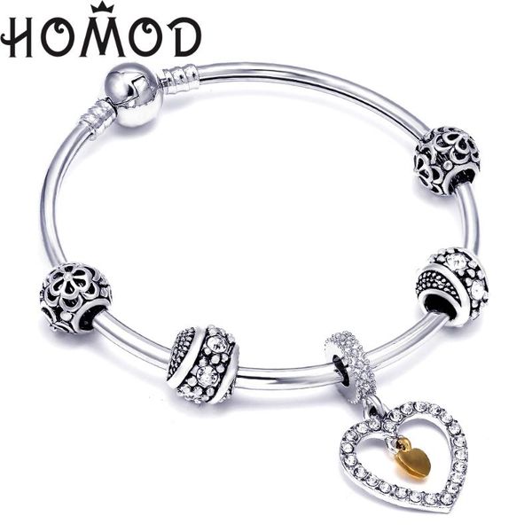 charm bracelets homod silver color white heart bangle for women fashion diy beads fit original brand bracelet jewelry lover's, Golden;silver
charm bracelets homod silver color white heart bangle for women fashion diy beads fit original brand bracelet jewelry lover's, Golden;silver