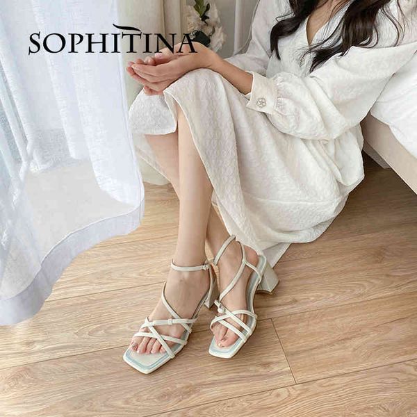 sophitina summer women shoes modern sandals heel stylish fashionable narrow band dressing square toe purple buckle fo344 210513, Black
sophitina summer women shoes modern sandals heel stylish fashionable narrow band dressing square toe purple buckle fo344 210513, Black