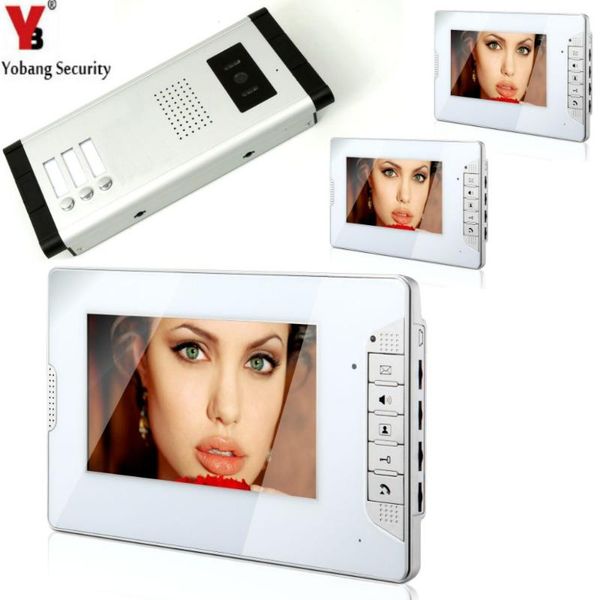 yobang security home intercom 7'inch monitor video door phone doorbell speakerphone camera system for 3 unit apartment phones
yobang security home intercom 7'inch monitor video door phone doorbell speakerphone camera system for 3 unit apartment phones