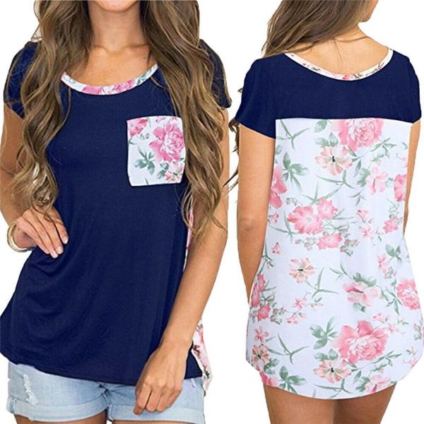 women's t-shirt summer ladies casual clothes cotton short sleeve loose t shirt floral women, White
women's t-shirt summer ladies casual clothes cotton short sleeve loose t shirt floral women, White