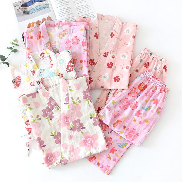 japanese-style kimono cotton fresh style pajamas suit female casual spring and summer pajamas pajamas two-piece home service, Black;red
japanese-style kimono cotton fresh style pajamas suit female casual spring and summer pajamas pajamas two-piece home service, Black;red