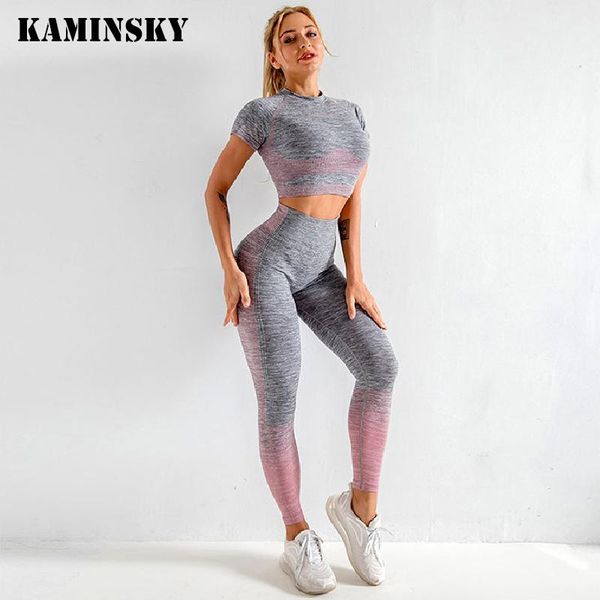 kaminsky women 2pcs set high waist gym knitting stripe suit fitness workout sports running thin sport sets two piece dress, White
kaminsky women 2pcs set high waist gym knitting stripe suit fitness workout sports running thin sport sets two piece dress, White
