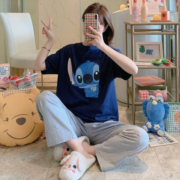stitch cute kawaii 2 womens sleepwears pieces pajamas short sleeve and sheer pant casual de verano mujer sleepwear, Black;red
stitch cute kawaii 2 womens sleepwears pieces pajamas short sleeve and sheer pant casual de verano mujer sleepwear, Black;red