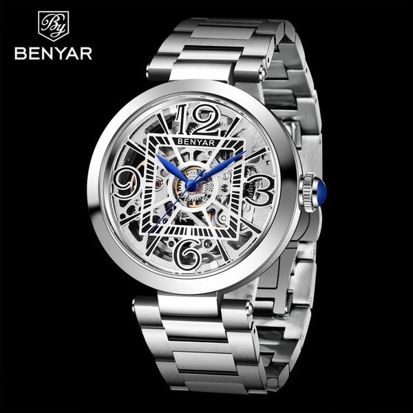 wristwatches benyar 2021 automatic man watch business waterproof men mechanical stainless steel men's, Slivery;brown
wristwatches benyar 2021 automatic man watch business waterproof men mechanical stainless steel men's, Slivery;brown