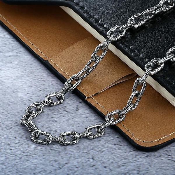 chains retro style back pattern men's all-match necklace silver personality simple trend male niche design pendant with chain
chains retro style back pattern men's all-match necklace silver personality simple trend male niche design pendant with chain