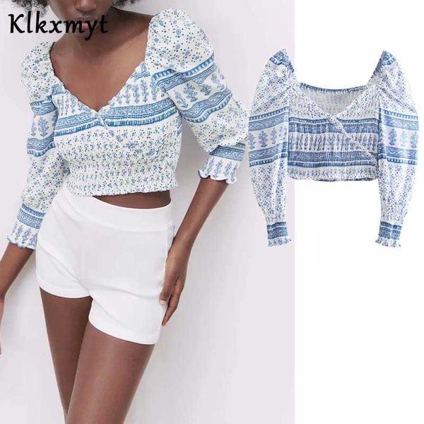 klkxmyt za women fashion folds print short smock blouse square collar long sleeve elastic female shirts chic blusas 210527, White
klkxmyt za women fashion folds print short smock blouse square collar long sleeve elastic female shirts chic blusas 210527, White