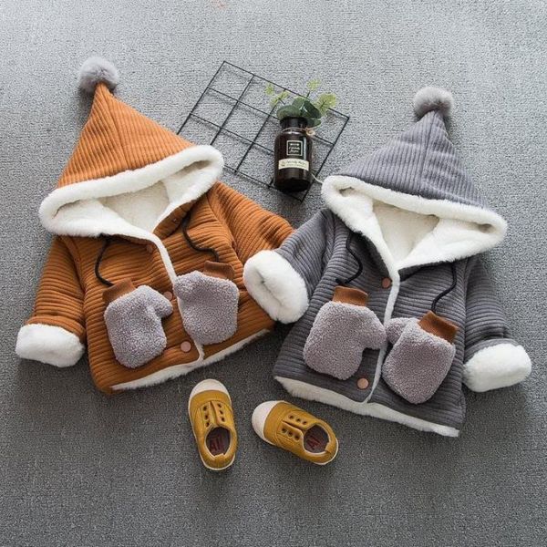 down coat toddler baby winter clothes gloves decoration solid color cotton cardigan jackets thick warm hooded for children, Blue;gray
down coat toddler baby winter clothes gloves decoration solid color cotton cardigan jackets thick warm hooded for children, Blue;gray