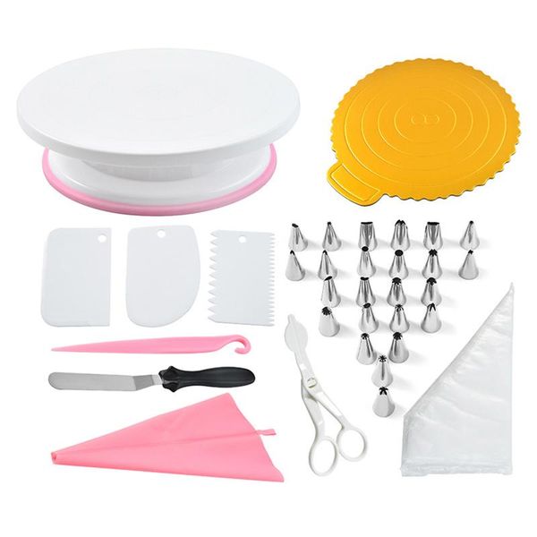 cake turntable set decorating pastry baking 35 pieces mould piping nozzle rotary table bakeware confectionery accessories & tools
cake turntable set decorating pastry baking 35 pieces mould piping nozzle rotary table bakeware confectionery accessories & tools