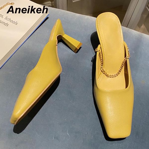 aneikeh 2021 sapatos das mulheres summer squared toe slippers stiletto heels pu concise shallow solid outside yellow size 35-39, Black
aneikeh 2021 sapatos das mulheres summer squared toe slippers stiletto heels pu concise shallow solid outside yellow size 35-39, Black