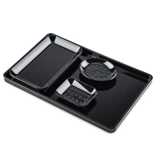 kitchen storage & organization (2 units/pack) el bathroom towel tray black acrylic rectangle plastic tea food absorbtion plate yac006
kitchen storage & organization (2 units/pack) el bathroom towel tray black acrylic rectangle plastic tea food absorbtion plate yac006