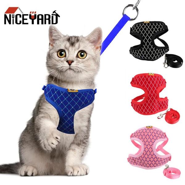 cat collars & leads niceyard breathable vest rhinestone mesh harness leash set for small dog s/m pet products
cat collars & leads niceyard breathable vest rhinestone mesh harness leash set for small dog s/m pet products