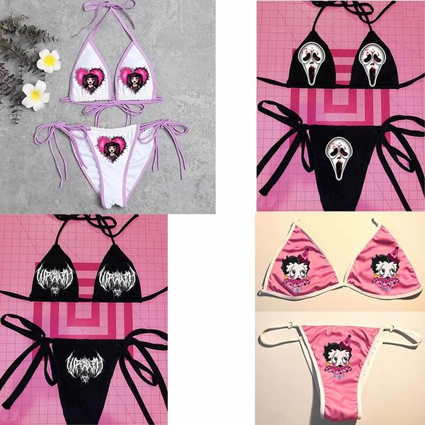 women's swimwear unique bikini gothic dark street hiphop rap 1of1 y2k sweet sexy, White;black
women's swimwear unique bikini gothic dark street hiphop rap 1of1 y2k sweet sexy, White;black