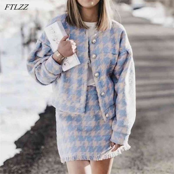 women autumn plaid two piece set woolen bottons long sleeves cardigans mini skirt elastic waist streetwear suit sets 210430, Black;gray
women autumn plaid two piece set woolen bottons long sleeves cardigans mini skirt elastic waist streetwear suit sets 210430, Black;gray