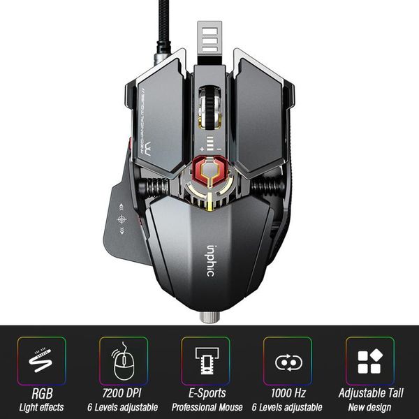 mice ergonomic gaming mouse computer-mice gamer wired lapusb-cable optical adjustable tail professional 7200dpi
mice ergonomic gaming mouse computer-mice gamer wired lapusb-cable optical adjustable tail professional 7200dpi
