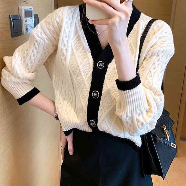 women's sweaters large female sweater with buttons, loose cardigan vintage for autumn and winter, maxi women, clothing winter mds5, White;black
women's sweaters large female sweater with buttons, loose cardigan vintage for autumn and winter, maxi women, clothing winter mds5, White;black