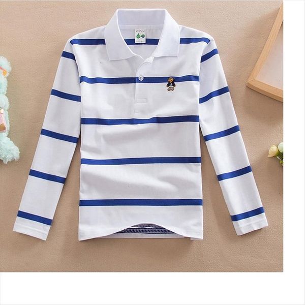 4 12 years old boy polo shirt long sleeve lapel round neck striped solid color cotton t, Blue
4 12 years old boy polo shirt long sleeve lapel round neck striped solid color cotton t, Blue