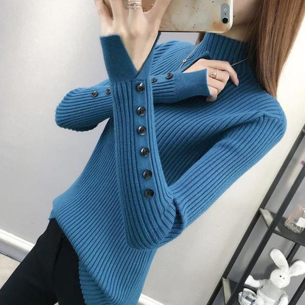 women's sweaters 2021 winter turtleneck thick slim sweater button slit long-sleeve autumn warmth bottoming pullover women, White;black
women's sweaters 2021 winter turtleneck thick slim sweater button slit long-sleeve autumn warmth bottoming pullover women, White;black