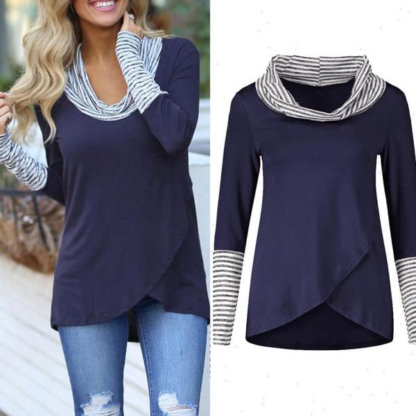 women womens t shirts fashion causal o neck striped irregular long sleeve pullover tee shirt femme camisetas mujer, White
women womens t shirts fashion causal o neck striped irregular long sleeve pullover tee shirt femme camisetas mujer, White