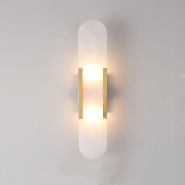 

wall lamp nordic marble led indoor lighting bedroom bedside luxury bar light loft aisle sconces lamps home decor