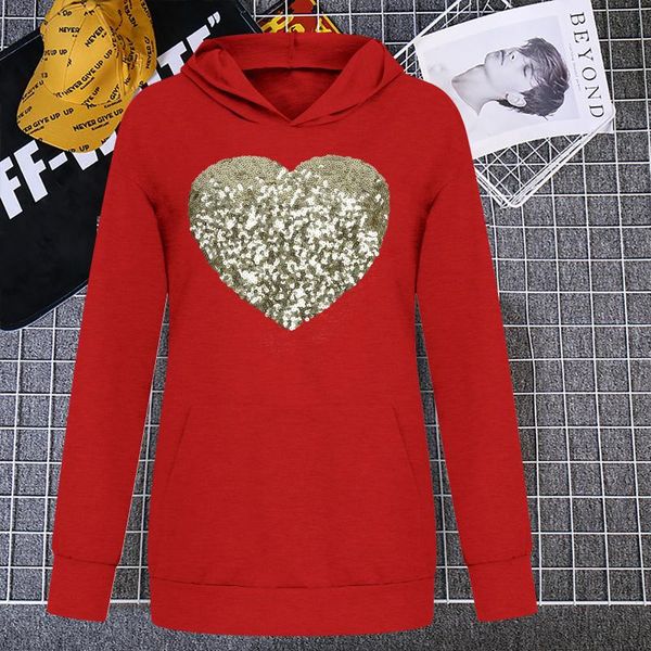 women's hoodies & sweatshirts fashion autumn women sequins heart print sweatshirt long sleeve pocket pullover hooded streetwear loose t, Black
women's hoodies & sweatshirts fashion autumn women sequins heart print sweatshirt long sleeve pocket pullover hooded streetwear loose t, Black