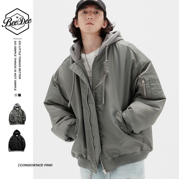 beedee fake two piece fashion brand hooded cloth winter coat new men's cotton padded et, Black
beedee fake two piece fashion brand hooded cloth winter coat new men's cotton padded et, Black