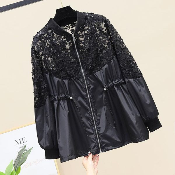 women's jackets jacket womens sunscreen spring summer lace splicing casual loose windbreaker fashion baseball coat streetwear outerwear, Black;brown
women's jackets jacket womens sunscreen spring summer lace splicing casual loose windbreaker fashion baseball coat streetwear outerwear, Black;brown