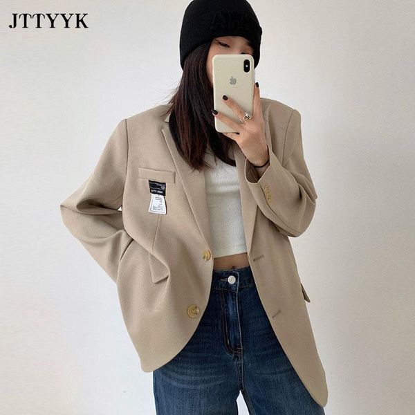 spring and autumn coat women fashion elegant blazers loose single-breasted suit female khaki casual jacket women's suits, White;black
spring and autumn coat women fashion elegant blazers loose single-breasted suit female khaki casual jacket women's suits, White;black