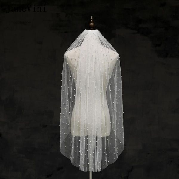 bridal veils janevini 2021 luxury pearls one layer wedding veil fingertip solid soft tulle short with comb voilage mariage, Black
bridal veils janevini 2021 luxury pearls one layer wedding veil fingertip solid soft tulle short with comb voilage mariage, Black