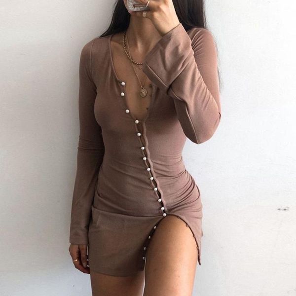 casual dresses split bodycon mini women buttons autumn party long sleeve short dress ladies basic fashion vintage brown skinny, Black;gray
casual dresses split bodycon mini women buttons autumn party long sleeve short dress ladies basic fashion vintage brown skinny, Black;gray