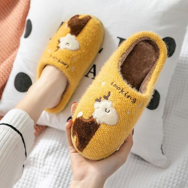 winter cotton shoes women men lovers cartoons deer plush warm ladies slippers indoor bedroom soft platform female, Black
winter cotton shoes women men lovers cartoons deer plush warm ladies slippers indoor bedroom soft platform female, Black