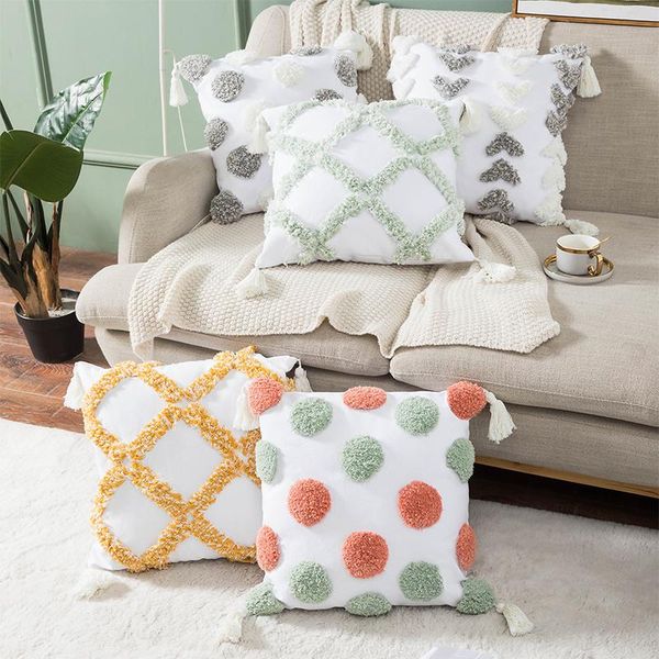 cushion/decorative pillow boho style 45*45cm tufted embroidery sofa throw cushion cover office home pillowcover with tassel outdoors pillowc
cushion/decorative pillow boho style 45*45cm tufted embroidery sofa throw cushion cover office home pillowcover with tassel outdoors pillowc