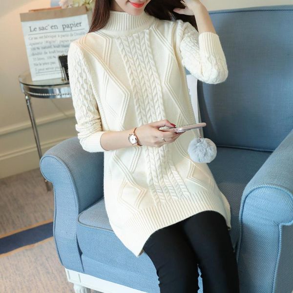 women's sweaters 2021 autumn winter turtleneck women long-sleeved solid jumpers warm cashmere knitted pullovers korean long dress, White;black
women's sweaters 2021 autumn winter turtleneck women long-sleeved solid jumpers warm cashmere knitted pullovers korean long dress, White;black
