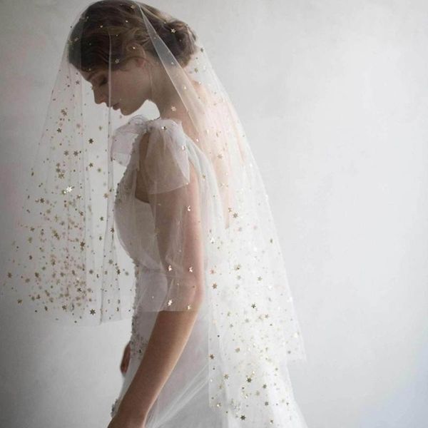 bridal veils women sequins stars moon short wedding veil cathedral ivory headdress bride marriage accessories, Black
bridal veils women sequins stars moon short wedding veil cathedral ivory headdress bride marriage accessories, Black