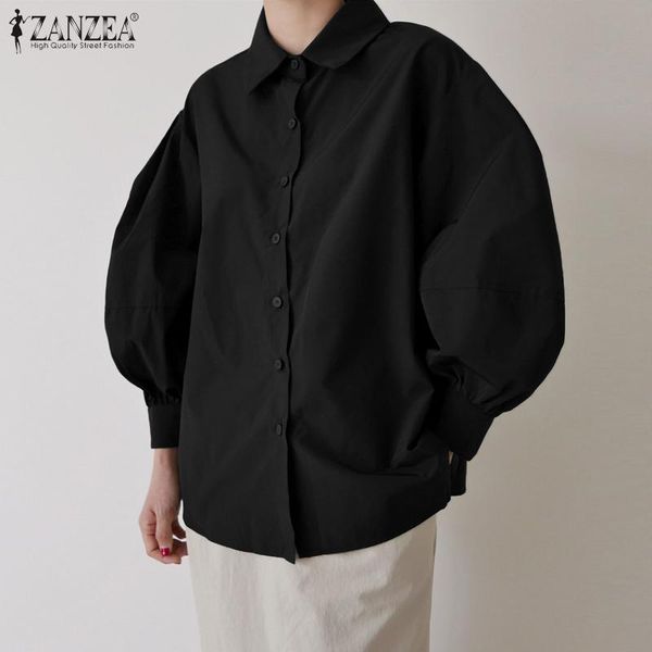women lapel long puff sleeve shirt zanzea casual baggy office blouse button up blusa femininas cotton plus size chemise women's blouse, White
women lapel long puff sleeve shirt zanzea casual baggy office blouse button up blusa femininas cotton plus size chemise women's blouse, White