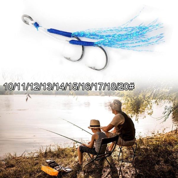 10pair/lot ring jiglure assist hook jigging fishjig pair hooks pesca fishing blue barbed double peche feather w7d6
10pair/lot ring jiglure assist hook jigging fishjig pair hooks pesca fishing blue barbed double peche feather w7d6