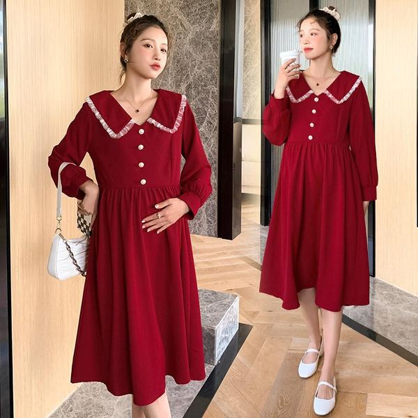 maternity dresses 7059# 2021 autumn winter korean fashion long dress sweet chic ins elegant a line slim clothes for pregnant women, White
maternity dresses 7059# 2021 autumn winter korean fashion long dress sweet chic ins elegant a line slim clothes for pregnant women, White