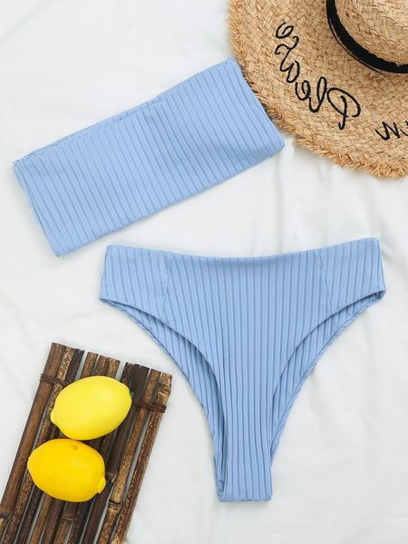 ribbed design bikini luxury bandeau tube high waist swimsuit two piece bathing suit padded swimwear mujer maillot de baining
ribbed design bikini luxury bandeau tube high waist swimsuit two piece bathing suit padded swimwear mujer maillot de baining